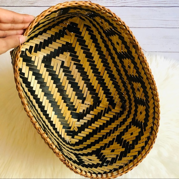 Artisan Oval Boho Basket - Picture 4 of 16